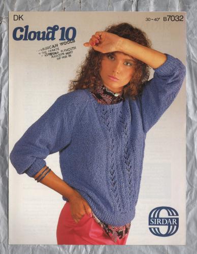 Sirdar - Cloud 10 - 30-40" (76-102cm) - Design No.B7032 - Sweater - Knitting Pattern