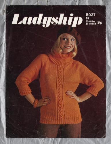 Ladyship - Double Knit - 32-40" (81-102cm) - Design No.5037 - Sloppy Joe Sweater - Knitting Pattern