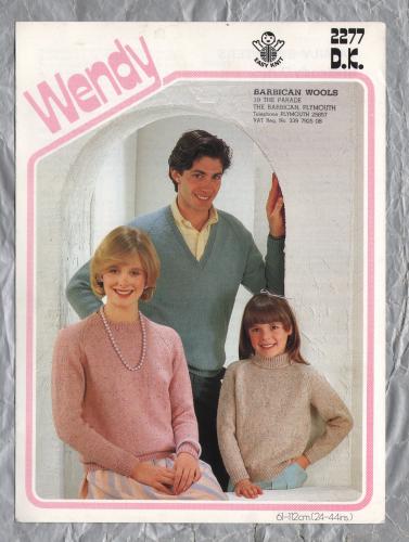 Wendy - Double Knit - Chest/Bust Sizes: 24-44" (61-112cm) - Design No.2277 - Family Sweaters - Knitting Pattern