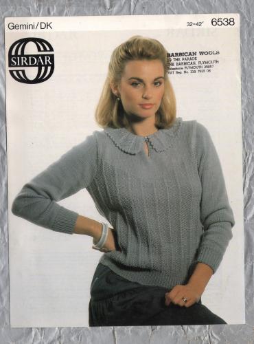 Sirdar - Gemini/Double Knit - Bust Sizes: 32-42" (81-107cm) - Design No.6538 - Sweater - Knitting Pattern