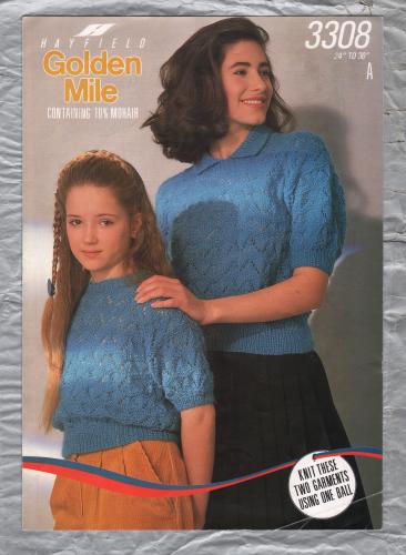 Hayfield - Bust Sizes 24/38" (61/97cm) - Design No.3308 - Sweaters and Cardigan - Knitting Pattern