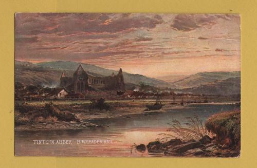 `Tintern Abbey, B.W Leader A.R.A` - Postally Used - Woolwich 29th March 1905 Postmark - S.Hildesheimer & Co, Postcard.