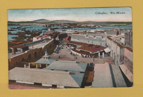 `Gibraltar, The Market` - Postally Unused - Millar & Lang Ltd Postcard.