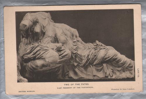 `Two of the Fates - East Pediment of the Parthenon` - British Museum - Postally Unused - Waterlow & Sons Postcard