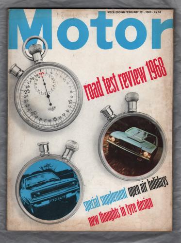 Motor Magazine - Issue No.3479 - February 22nd 1969 - `Road Test Review 1968` - Published by Temple Press Limited