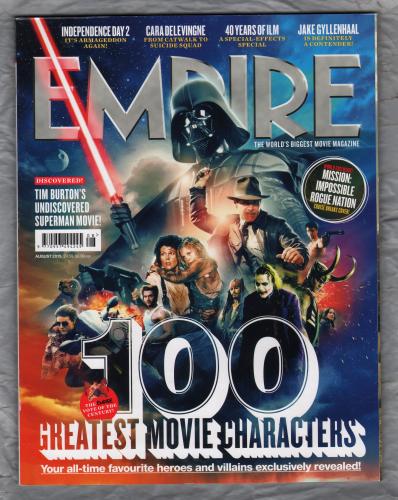 Empire - Issue No.314 - August 2015 - `100 Greatest Movie Characters` - Bauer Publication