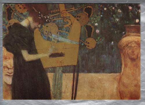 `Die Musik l - Gustav Klimpt 1895` - Munich - Postally Unused - Galerie Welz Postcard