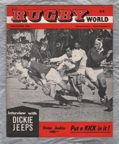 Rugby World - Vol.2 No.11 - November 1962 - `The Art of Kicking by Gerwyn Williams` - Charles Buchanan Publications Limited