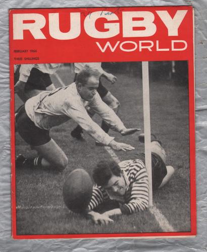 Rugby World - Vol.6 No.2 - February 1966 - `Colourful founder paddled a canoe across their ground!...LANSDOWNE by Paul MacWeeney` - Published by Go Magazine