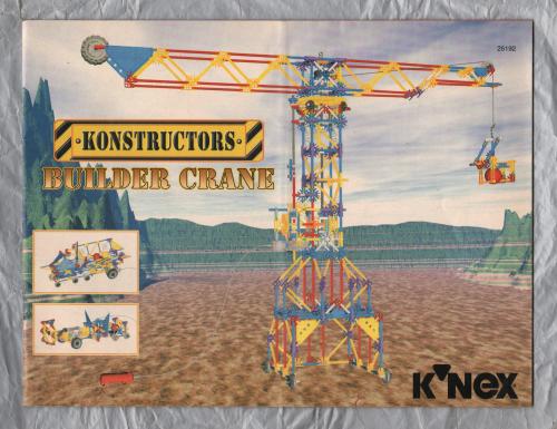 K`Nex Konstructors - `Builder Crane` - Instructions - 24 Pages - No.25192