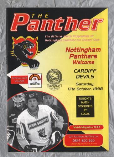 `The Panther` - Nottingham Panthers vs Cardiff Devils - Saturday 17th October 1998 - Ice Hockey Superleague.