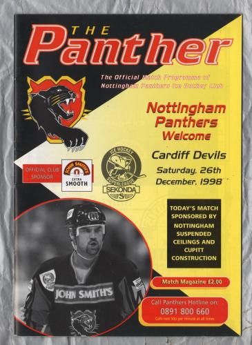`The Panther` - Nottingham Panthers vs Cardiff Devils - Saturday 26th December 1998 - Ice Hockey Superleague.