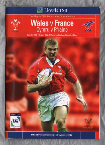 `Lloyds TSB Six Nations` - Wales vs France - Saturday 16th February 2002 - Millennium Stadium