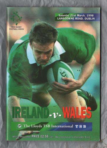 `The Lloyds TSB International` - Ireland vs Wales - Saturday 21st March 1998 - Lansdowne Road