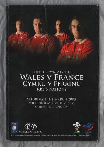 `RBS 6 Nations` - Wales vs France - Saturday 15th March 2008 - Millennium Stadium
