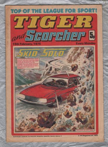 Tiger and Scorcher - 15th February 1975 - `Skid Solo` - IPC Magazines Ltd