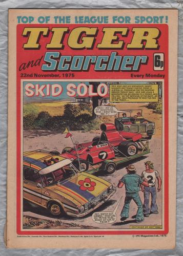 Tiger and Scorcher - 22nd November 1975 - `Skid Solo` - IPC Magazines Ltd