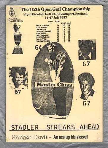 The 112th Open Golf Championship 14th-17th July 1983 - Press Bulletins from 14th July - Issued by the Press Officer