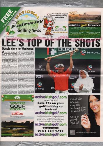 The Fairway - National Golfing News - Issue No.143 - December 2009 - `Lee`s Top Of The Shots` - Published by The Fairway