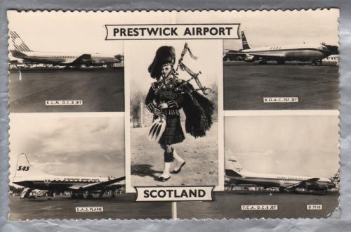 `Prestwick Airport - Scotland` - Postally Unused - Valentines `Real Photo` Postcard.