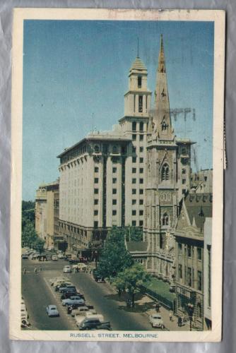 `Russell Street, Melbourne` - Australia - Postally Used - No Postmark - Nucolorvue Productions Postcard