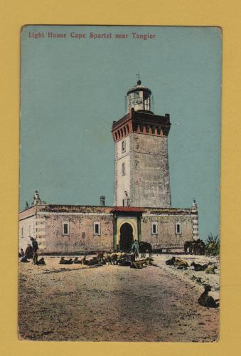 `Light House Cape Spartel near Tangier` - Postally Unused - V.B Cumbo Postcard.