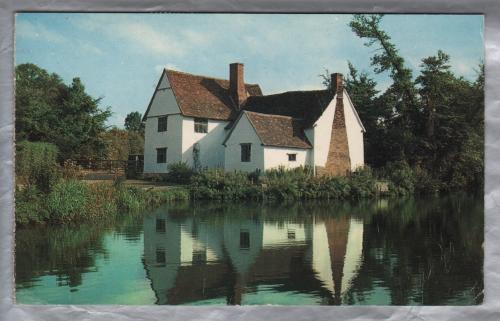 `Willy Lotts Cottage, Flatford Mill` - Suffolk - Postally Used - Can`t quite make out Postmark or all of Slogan - Ernest Joyce & Co. Ltd Postcard