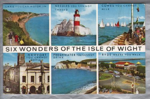 `Six Wonders of the Isle of Wight` - Postally Used - Portsmouth & Isle of Wight 28th July 1981 Postmark - J.Salmon Ltd Postcard