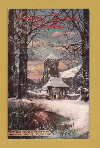 `A Happy Christmas - Winters Hand Spreads Wide.....` - Postally Used - Bristol 24th December 1906 Postmark - Raphael Tuck & Sons Postcard