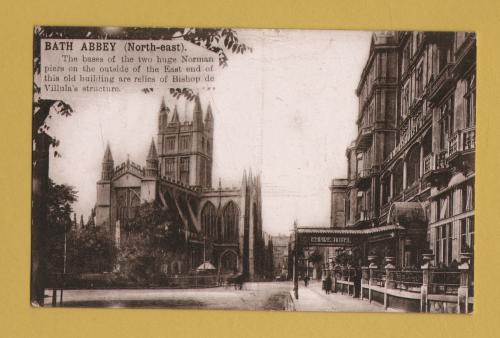 `Bath Abbey (North-East)` - Postally Used - Unreadable Postmark - R.Wilkinson & Co. Postcard