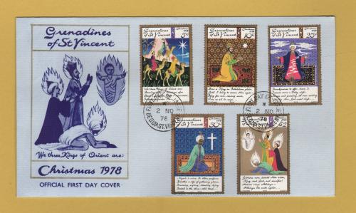 The Grenadines of St Vincent - FDC - 2nd November 1978 - `Christmas` Issue - Unaddressed First Day Cover and G.P.O. Presentation Pack