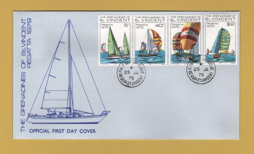 The Grenadines of St Vincent - FDC - 25th January 1979 - `Regatta 1979` Issue - Unaddressed First Day Cover and G.P.O. Presentation Pack