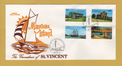 The Grenadines of St Vincent - FDC - 2nd December 1976 - `Mayreau Island` Issue - Unaddressed First Day Cover with G.P.O. Presentation Pack