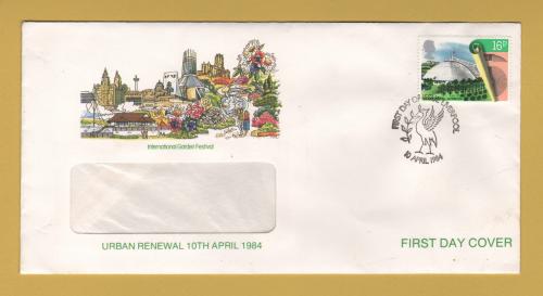 Spastics Society Cover - 16p Urban Renewal Issue - `First Day of Issue 10 April 1984 Liverpool` - Postmark - Unaddressed Envelope