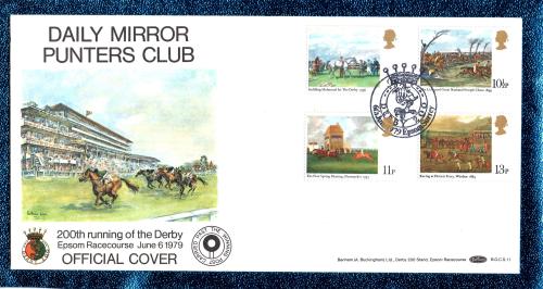 Benham - FDC - 6th June 1979 - `Daily Mirror Punters Club - 200th Running of the Derby - Official Cover` - BOCS 11 - First Day Cover