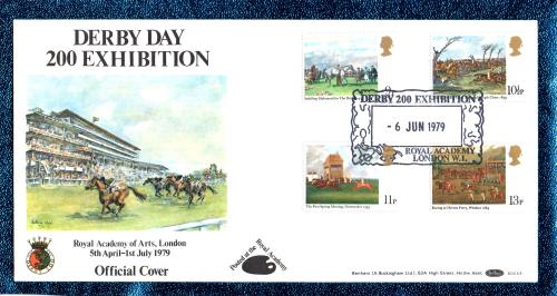 Benham - FDC - 6th June 1979 - `Derby Day 200 Exhibition - Royal Academy of Arts, London - Official Cover` - BOCS 9 - First Day Cover