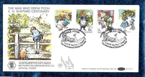 Benham - FDC - 11th July 1979 - `The Man Who Drew Pooh - E.H.Shepard Centenary - Methuen Childrens Books Ltd - Official Cover` - BOCS 12 - First Day Cover