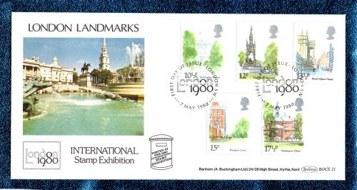 Benham - FDC - 7th May 1980 - `London Landmarks - International Stamp Exhibition` Cover - BOCS 21 - First Day Cover