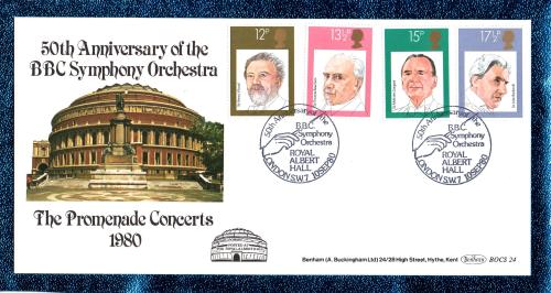 Benham - FDC - 10th September 1980 - `50th Anniversary of the BBC Symphony Orchestra` Cover - BOCS 24 - First Day Cover