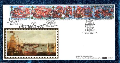 Benham - FDC - 19th July 1988 - `Armada 400` Cover - BLCS 34 - First Day Cover