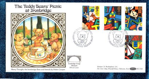 Benham - FDC - 16th May 1989 - `The Teddy Bears` Picnic at Ironbridge - Official Cover` - BLCS 42 - First Day Cover