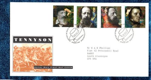 Royal Mail - FDC - 10th March 1992 - `Tennyson` Cover - Addressed First Day Cover
