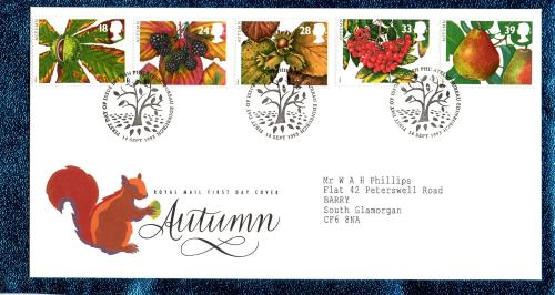 Royal Mail - FDC - 14th September 1993 - `Autumn` Cover - Addressed First Day Cover