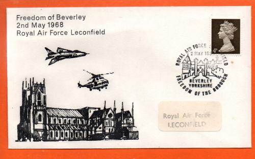 Freedom of Beverley - 2nd May 1968 - Royal Air Force Leconfield Cover - 2nd May 1968 - `Freedom of the Borough` - Unaddressed Commemorative Cover