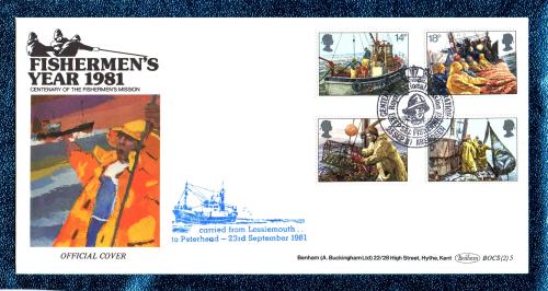 Benham - FDC - 23rd September 1981 - `Fisherman`s Year 1981 - Centenary Of The Fisherman`s Mission - Official Cover` - BOCS (2)5 - First Day Cover