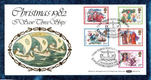 Benham - FDC - 17th November 1982 - `Christmas 1982 - I Saw Three Ships` Cover - BOCS (2)16 - First Day Cover