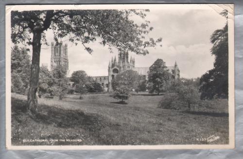 `Ely Cathedral From The Meadows` - Postally Used - Postmark no good - Walter Scott Postcard