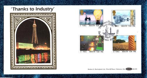 Benham - FDC - 14th January 1986 - `Thanks to Industry` Cover - BLCS 9 - First Day Cover