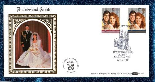 Benham - FDC - 22nd July 1986 - `Andrew and Sarah` Cover - BLCS 15 - First Day Cover
