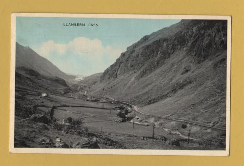 `Llanberis Pass` - Postally Used - Llandudno 23rd July 1959 Caernarvonshire Postmark with Slogan - E.T.W. Dennis & Sons Ltd Postcard